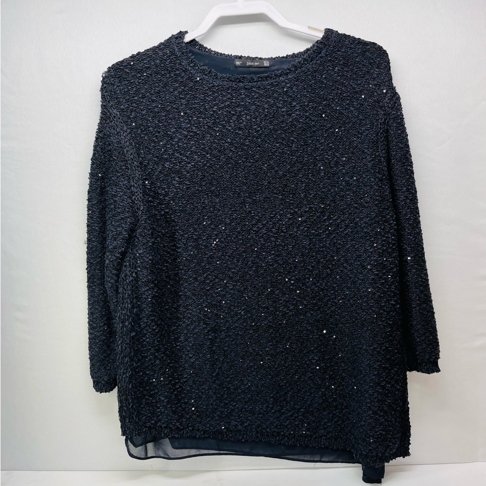 Zara Navy‎ Knit Sweater